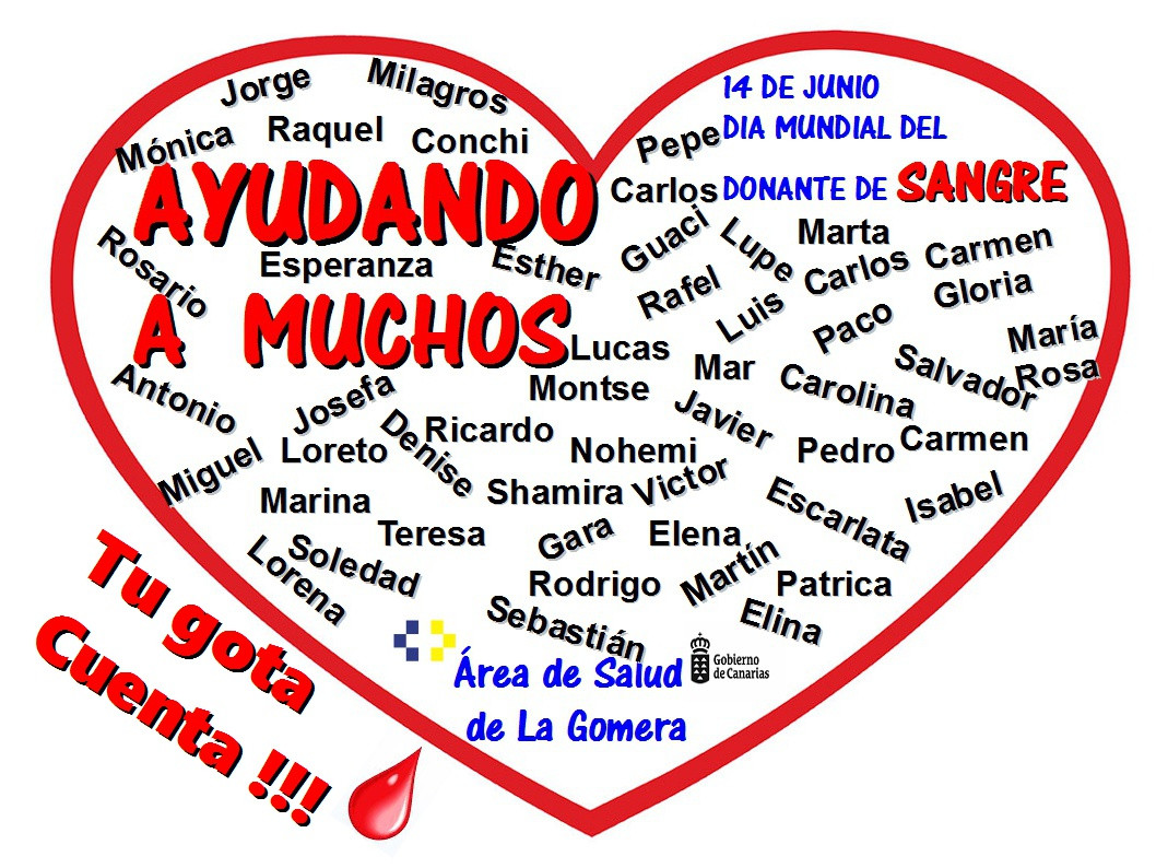 Cartel por el DM del Donante de sangre 2018