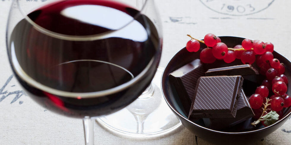 Chocolate y vino