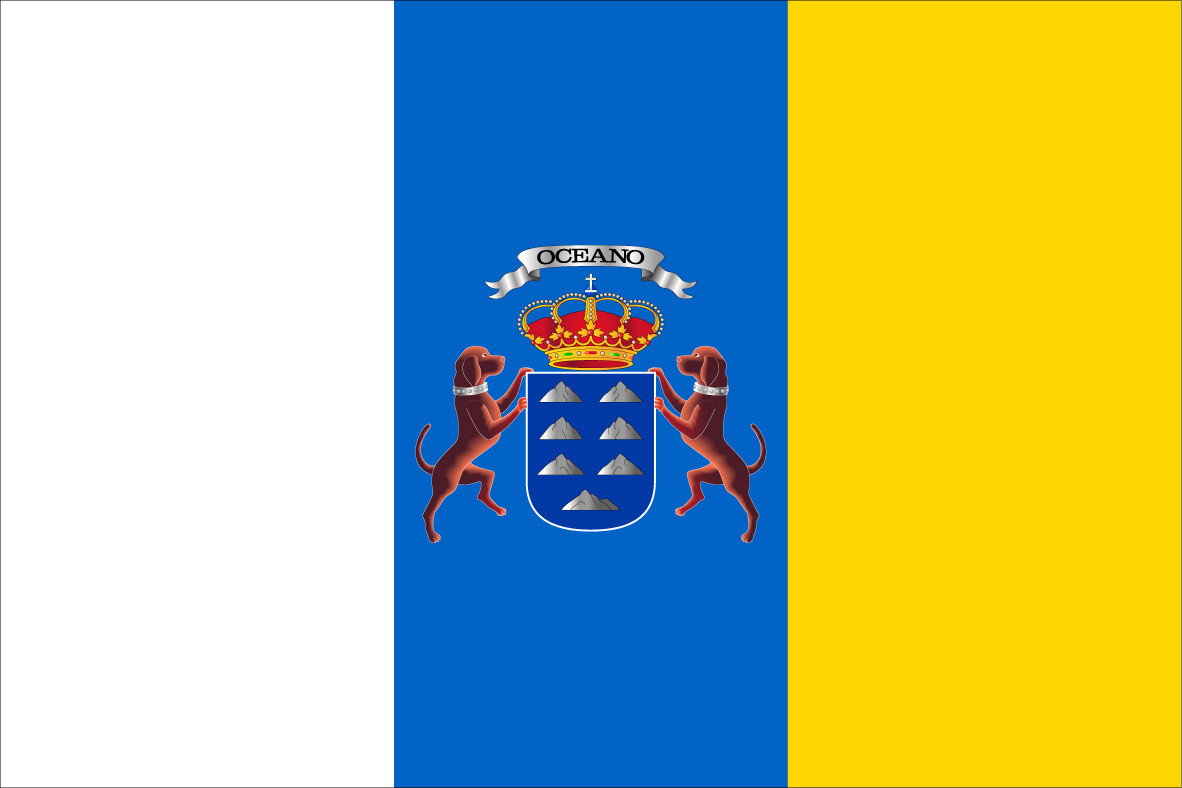 Bandera de Canarias con escudo 1