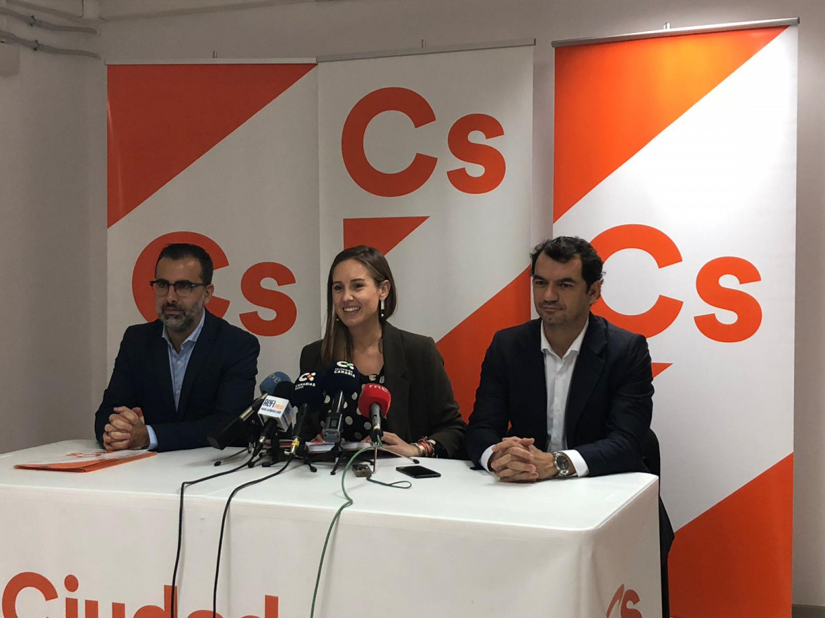 Rueda prensa Cs Canarias (Mariano Cejas, Melisa Rodru00edguez, y Sau00fal Ramu00edrez)