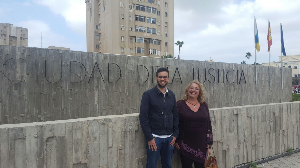 Los concejales de Cs en el Ayto de LPGC en la Ciudad de la Justicia de Las Palmas de Gran Canaria