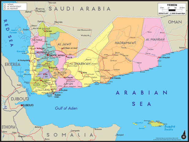Map yemen