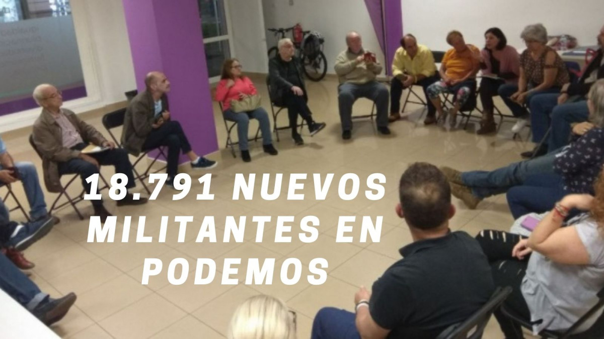 18.791 nuevos militantes en Podemos