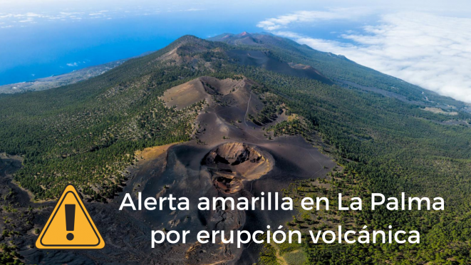 Alerta amarilla en La Palma por erupción volcánica