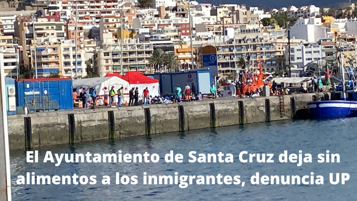 El Ayuntamiento de Santa Cruz deja sin alimentos a los inmigrantes, denuncia UP