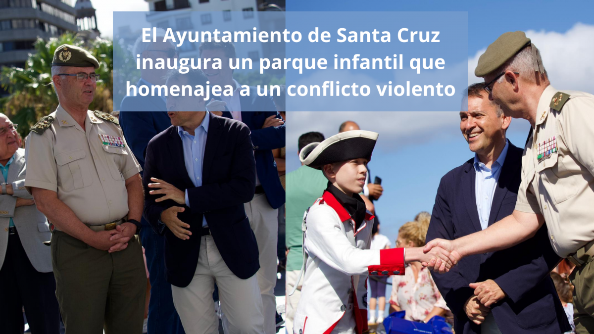 El Ayuntamiento de Santa Cruz inaugura un parque infantil que homenajea a un conflicto violento