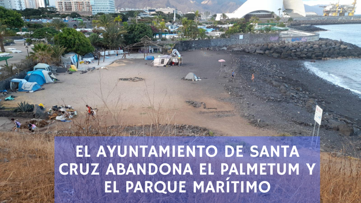El ayuntamiento de santa cruz abandona el palmetum y el parque maru00edtimo