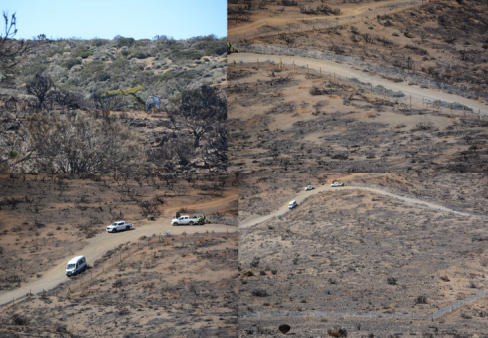 2024 03 22 11 27 15 TRACSA recorre los cientos de hectáreas quemadas de El Teide con una retroexcava