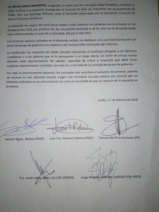 ESCRITO OPOSICION ARAFO