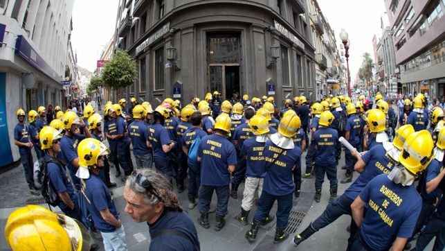Bomberos protestas