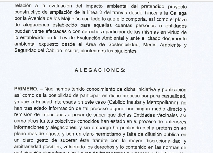 Alegaciones