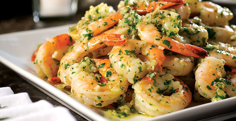 Camarones al ajo horneados
