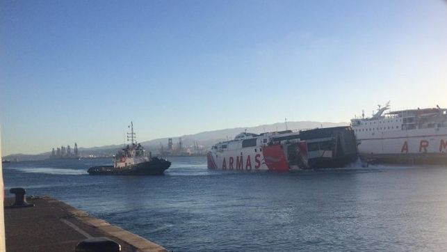 Ferry Alboran regresa puerto accidente