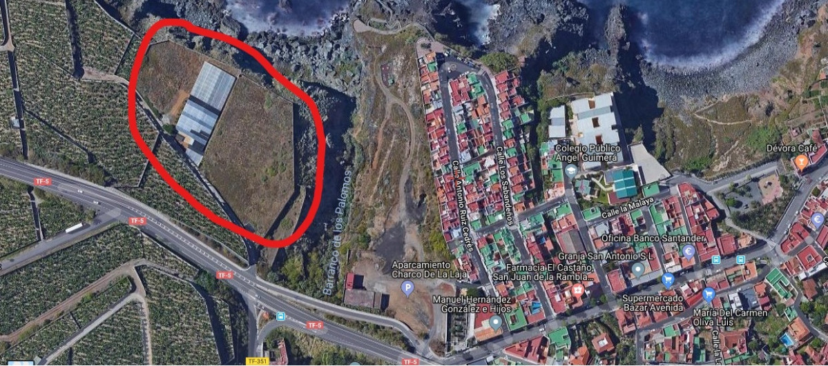 EDAR La Guancha ubicaciu00f3n prevista