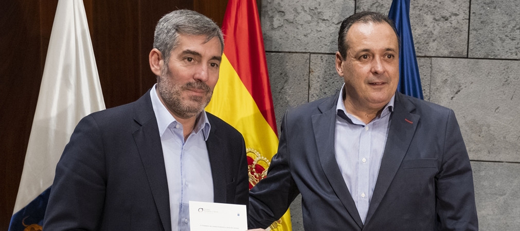 Fernando Clavijo junto a Blas Trujillo