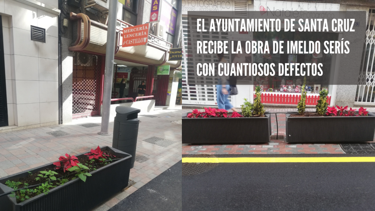 El Ayuntamiento de Santa Cruz recibe la obra de Imeldo Seru00eds con cuantiosos defectos