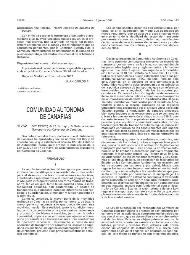 LeydeTransportesdeCanarias